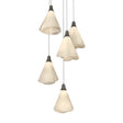 Hubbardton Forge 2023 Dark Smoke Spun Frost (SH) Long Mobius 5-Light Pendant