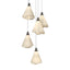 Hubbardton Forge 2023 Dark Smoke Spun Frost (SH) Long Mobius 5-Light Pendant