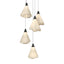Hubbardton Forge 2023 Black Spun Frost (SH) Long Mobius 5-Light Pendant