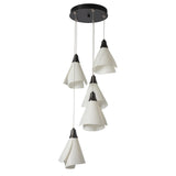 Hubbardton Forge 2023 Oil Rubbed Bronze Spun Frost (SH) Long Mobius 5-Light Pendant