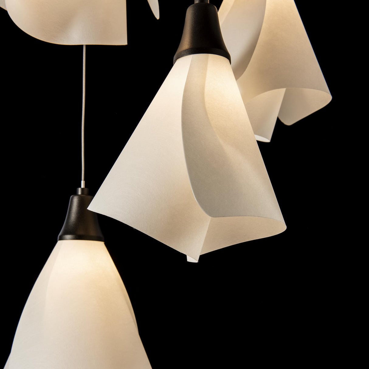 Hubbardton Forge 2023 Oil Rubbed Bronze Spun Frost (SH) Long Mobius 5-Light Pendant