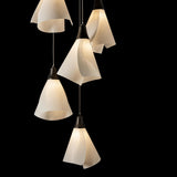 Hubbardton Forge 2023 Oil Rubbed Bronze Spun Frost (SH) Long Mobius 5-Light Pendant