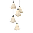 Hubbardton Forge 2023 Natural Iron Spun Frost (SH) Long Mobius 5-Light Pendant