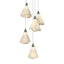 Hubbardton Forge 2023 Natural Iron Spun Frost (SH) Long Mobius 5-Light Pendant