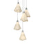 Hubbardton Forge 2023 Vintage Platinum Spun Frost (SH) Long Mobius 5-Light Pendant