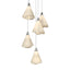 Hubbardton Forge 2023 Sterling Spun Frost (SH) Long Mobius 5-Light Pendant