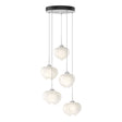 Hubbardton Forge 2023 White Frosted Glass (FD) Long Ume 5-Light Pendant