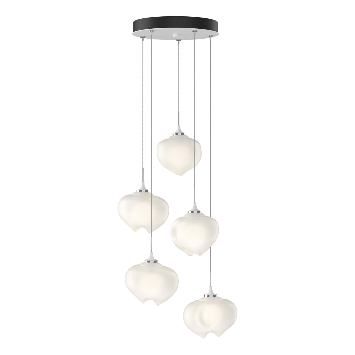 Hubbardton Forge 2023 White Frosted Glass (FD) Long Ume 5-Light Pendant