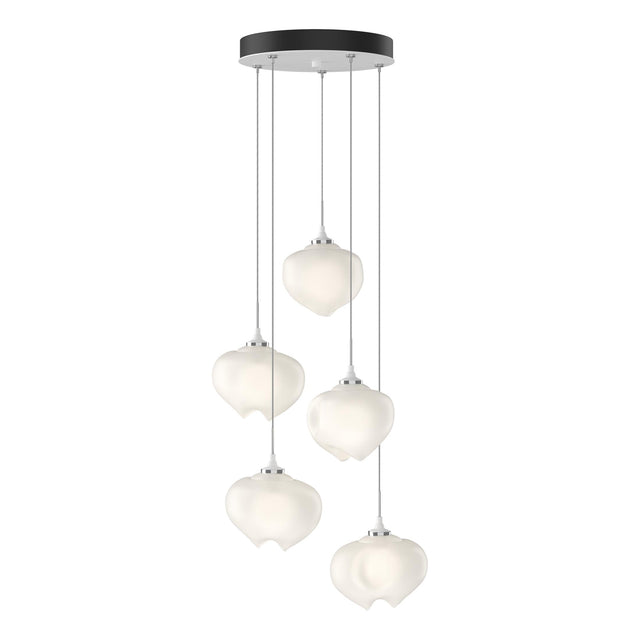 Hubbardton Forge 2023 White Frosted Glass (FD) Long Ume 5-Light Pendant