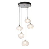 Hubbardton Forge 2023 Sterling Frosted Glass (FD) Long Ume 5-Light Pendant