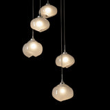 Hubbardton Forge 2023 Sterling Frosted Glass (FD) Long Ume 5-Light Pendant