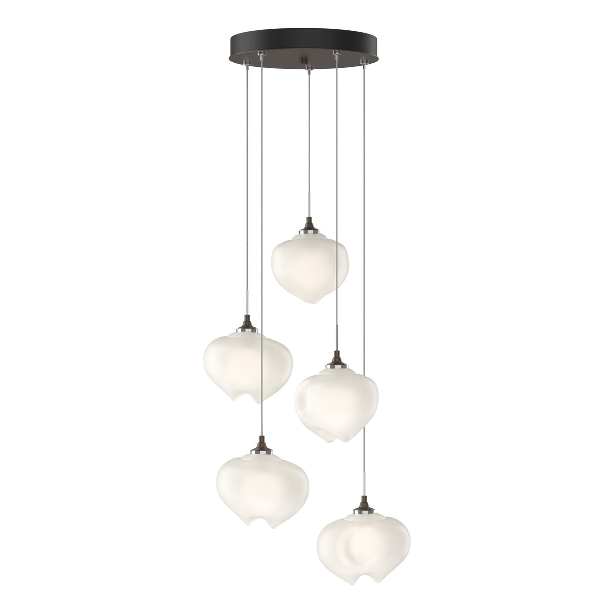 Hubbardton Forge 2023 Bronze Frosted Glass (FD) Standard Ume 5-Light Pendant