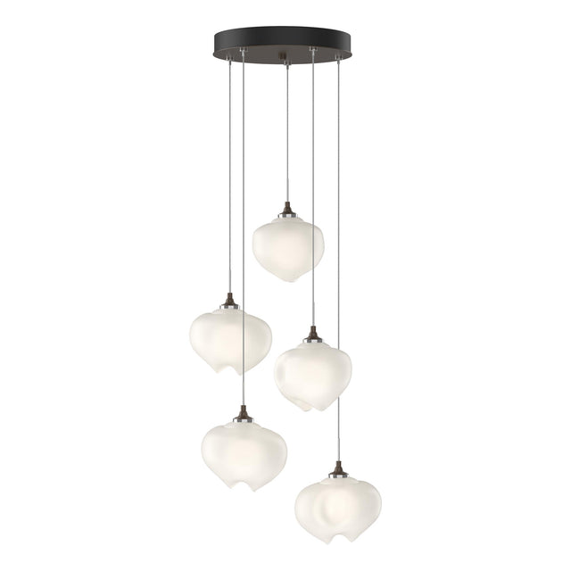 Hubbardton Forge 2023 Bronze Frosted Glass (FD) Standard Ume 5-Light Pendant