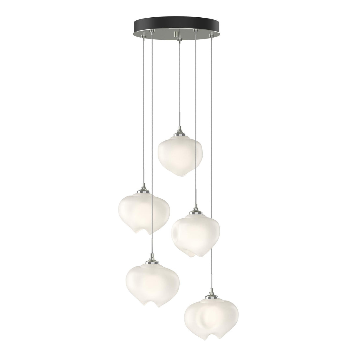 Hubbardton Forge 2023 Sterling Frosted Glass (FD) Standard Ume 5-Light Pendant
