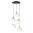 Hubbardton Forge 2023 Modern Brass Frosted Glass (FD) Standard Ume 5-Light Pendant