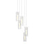Hubbardton Forge 2023 White Clear Glass (ZM) Long Exos Glass 5-Light Pendant