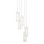 Hubbardton Forge 2023 White Opal Glass (GG) Long Exos Glass 5-Light Pendant