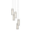 Hubbardton Forge 2023 Bronze Opal Glass (GG) Long Exos Glass 5-Light Pendant