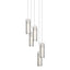 Hubbardton Forge 2023 Black Opal Glass (GG) Long Exos Glass 5-Light Pendant
