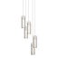 Hubbardton Forge 2023 Oil Rubbed Bronze Opal Glass (GG) Long Exos Glass 5-Light Pendant