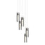 Hubbardton Forge 2023 Oil Rubbed Bronze Clear Glass (ZM) Long Exos Glass 5-Light Pendant