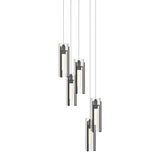 Hubbardton Forge 2023 Natural Iron Clear Glass (ZM) Long Exos Glass 5-Light Pendant