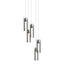 Hubbardton Forge 2023 Natural Iron Clear Glass (ZM) Long Exos Glass 5-Light Pendant