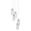 Hubbardton Forge 2023 Vintage Platinum Clear Glass (ZM) Long Exos Glass 5-Light Pendant