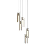 Hubbardton Forge 2023 Soft Gold Clear Glass (ZM) Long Exos Glass 5-Light Pendant