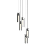 Hubbardton Forge 2023 Ink Clear Glass (ZM) Long Exos Glass 5-Light Pendant