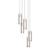 Hubbardton Forge 2023 Ink Opal Glass (GG) Long Exos Glass 5-Light Pendant