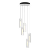 Hubbardton Forge 2023 White Clear Glass (ZM) Standard Exos Glass 5-Light Pendant