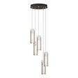 Hubbardton Forge 2023 Bronze Opal Glass (GG) Standard Exos Glass 5-Light Pendant