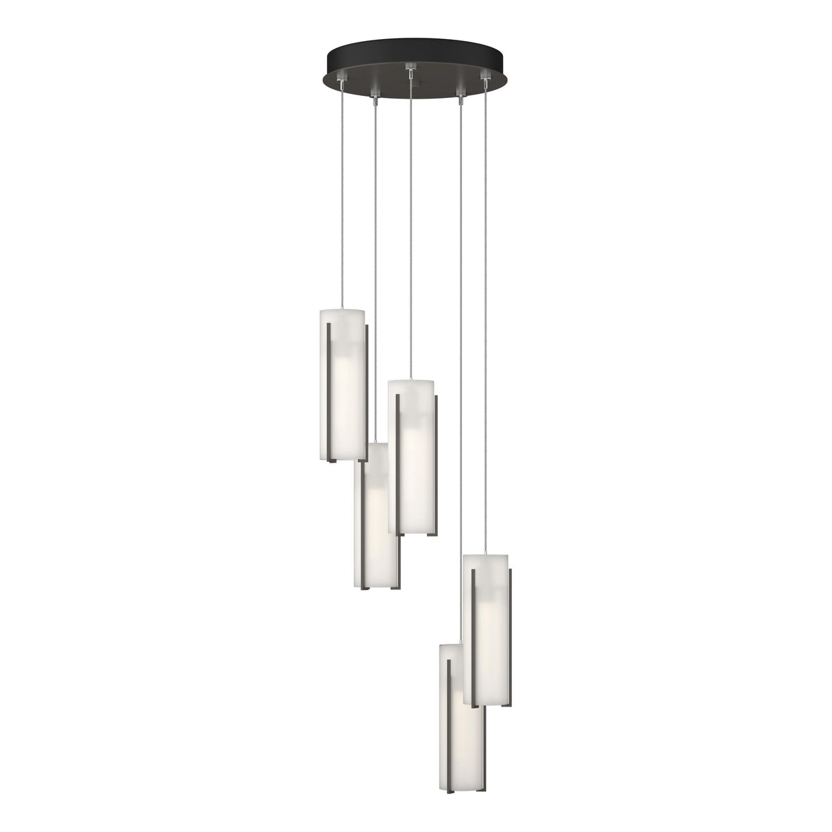 Hubbardton Forge 2023 Dark Smoke Opal Glass (GG) Standard Exos Glass 5-Light Pendant