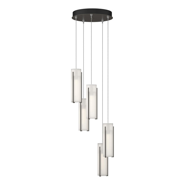 Hubbardton Forge 2023 Dark Smoke Opal Glass (GG) Standard Exos Glass 5-Light Pendant