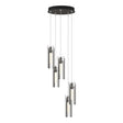 Hubbardton Forge 2023 Dark Smoke Clear Glass (ZM) Standard Exos Glass 5-Light Pendant