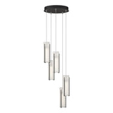 Hubbardton Forge 2023 Natural Iron Opal Glass (GG) Standard Exos Glass 5-Light Pendant