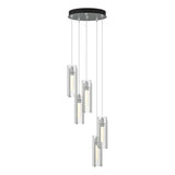 Hubbardton Forge 2023 Vintage Platinum Clear Glass (ZM) Standard Exos Glass 5-Light Pendant
