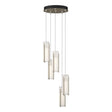 Hubbardton Forge 2023 Soft Gold Opal Glass (GG) Standard Exos Glass 5-Light Pendant