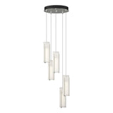 Hubbardton Forge 2023 Sterling Opal Glass (GG) Standard Exos Glass 5-Light Pendant