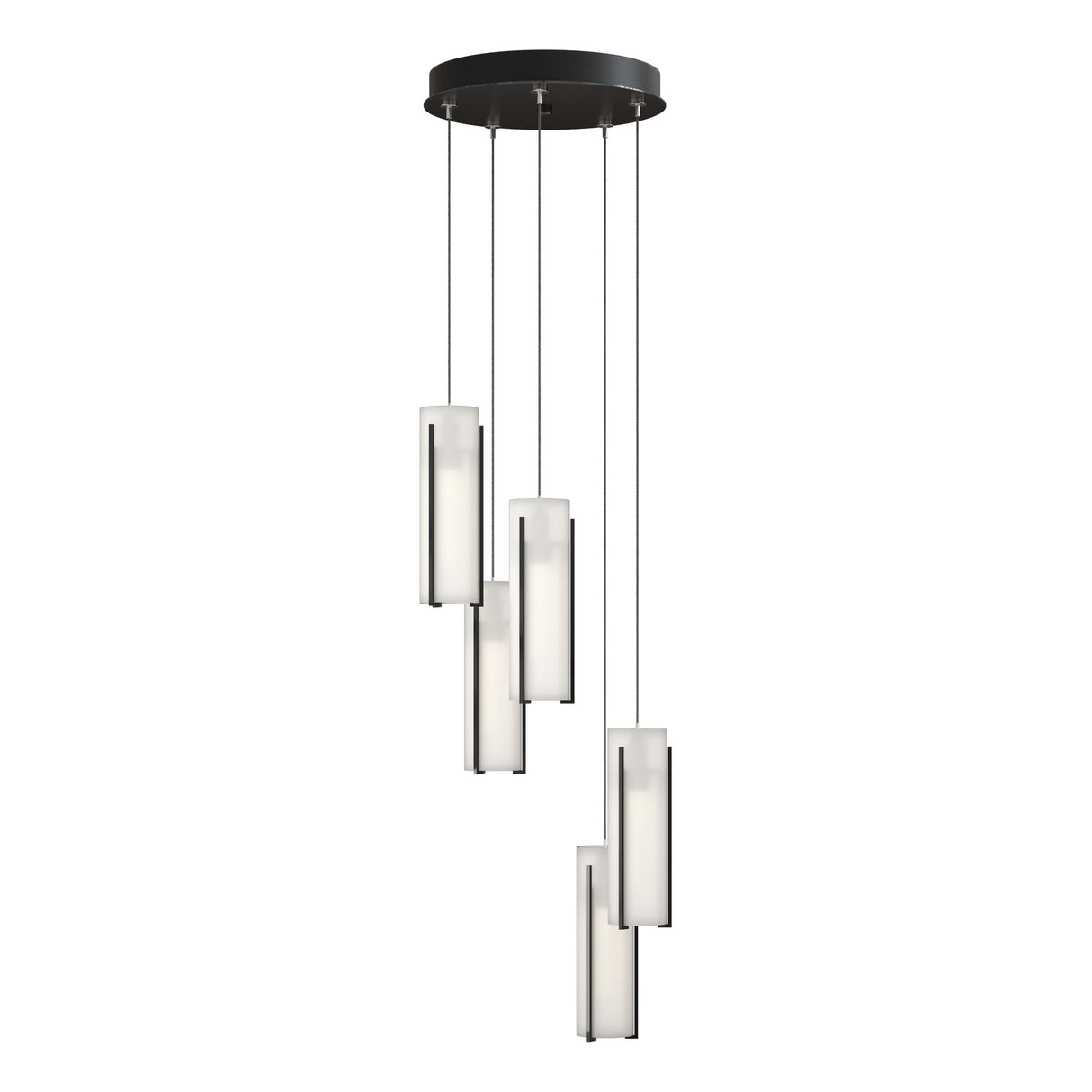 Hubbardton Forge 2023 Ink Opal Glass (GG) Standard Exos Glass 5-Light Pendant