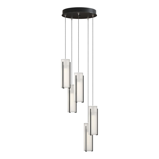 Hubbardton Forge 2023 Ink Opal Glass (GG) Standard Exos Glass 5-Light Pendant