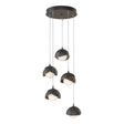 Hubbardton Forge 2023 Bronze Oil Rubbed Bronze Opal Glass (GG) Standard Brooklyn 5-Light Double Shade Pendant
