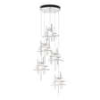 Hubbardton Forge 2023 White Seeded Clear Glass (II) Standard Tura 5-Light Seeded Glass Pendant