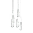 Hubbardton Forge 2023 White Clear Glass (ZM) Long Link 5-Light Clear Glass Pendant