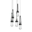 Hubbardton Forge 2023 Ink Clear Glass (ZM) Long Link 5-Light Clear Glass Pendant