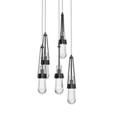 Hubbardton Forge 2023 Ink Clear Glass (ZM) Long Link 5-Light Clear Glass Pendant