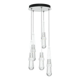 Hubbardton Forge 2023 White Clear Glass (ZM) Standard Link 5-Light Clear Glass Pendant