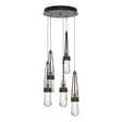 Hubbardton Forge 2023 Bronze Clear Glass (ZM) Standard Link 5-Light Clear Glass Pendant