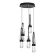 Hubbardton Forge 2023 Black Clear Glass (ZM) Standard Link 5-Light Clear Glass Pendant